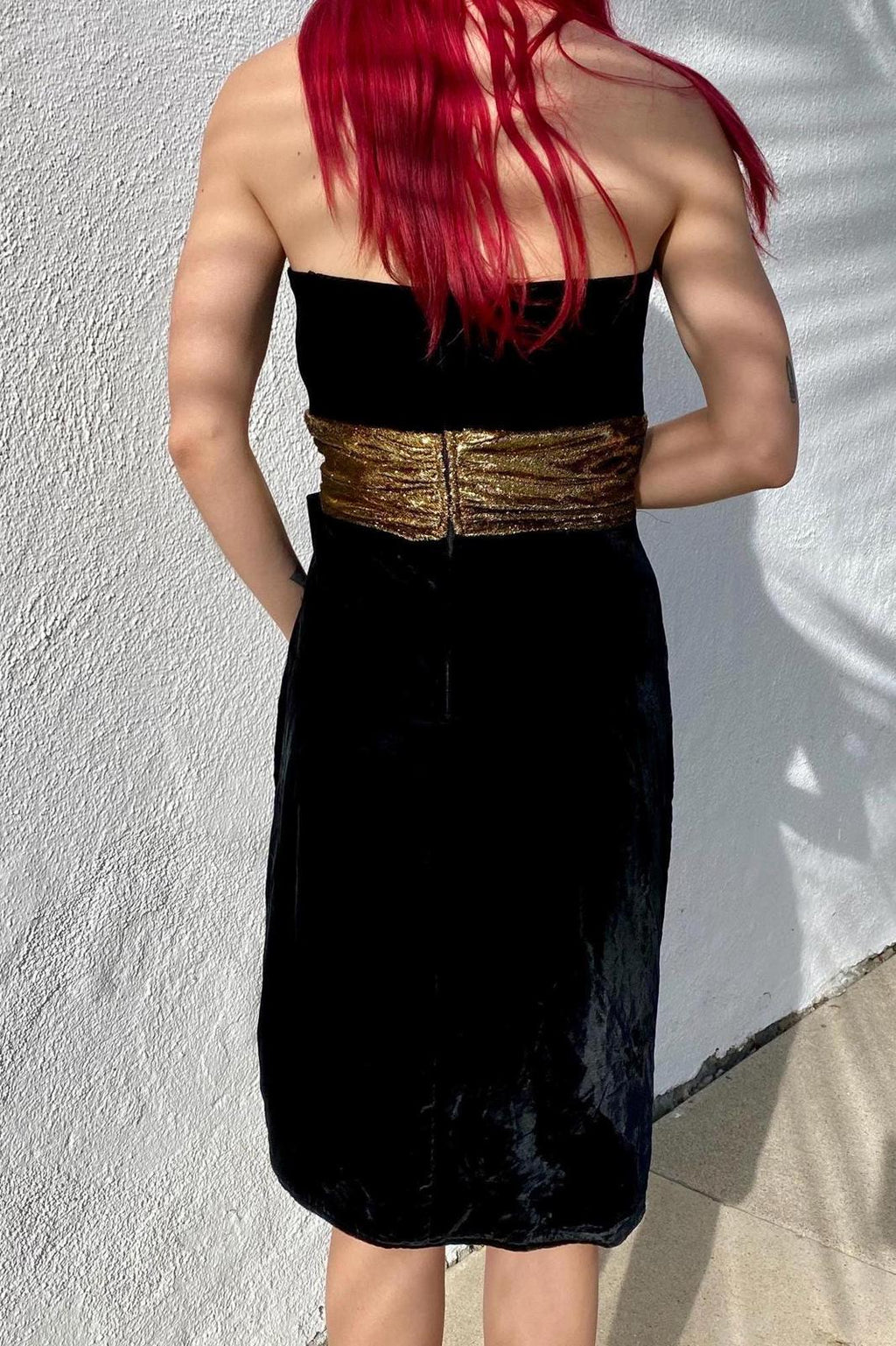 VTG 90s Black Velvet Party Dress