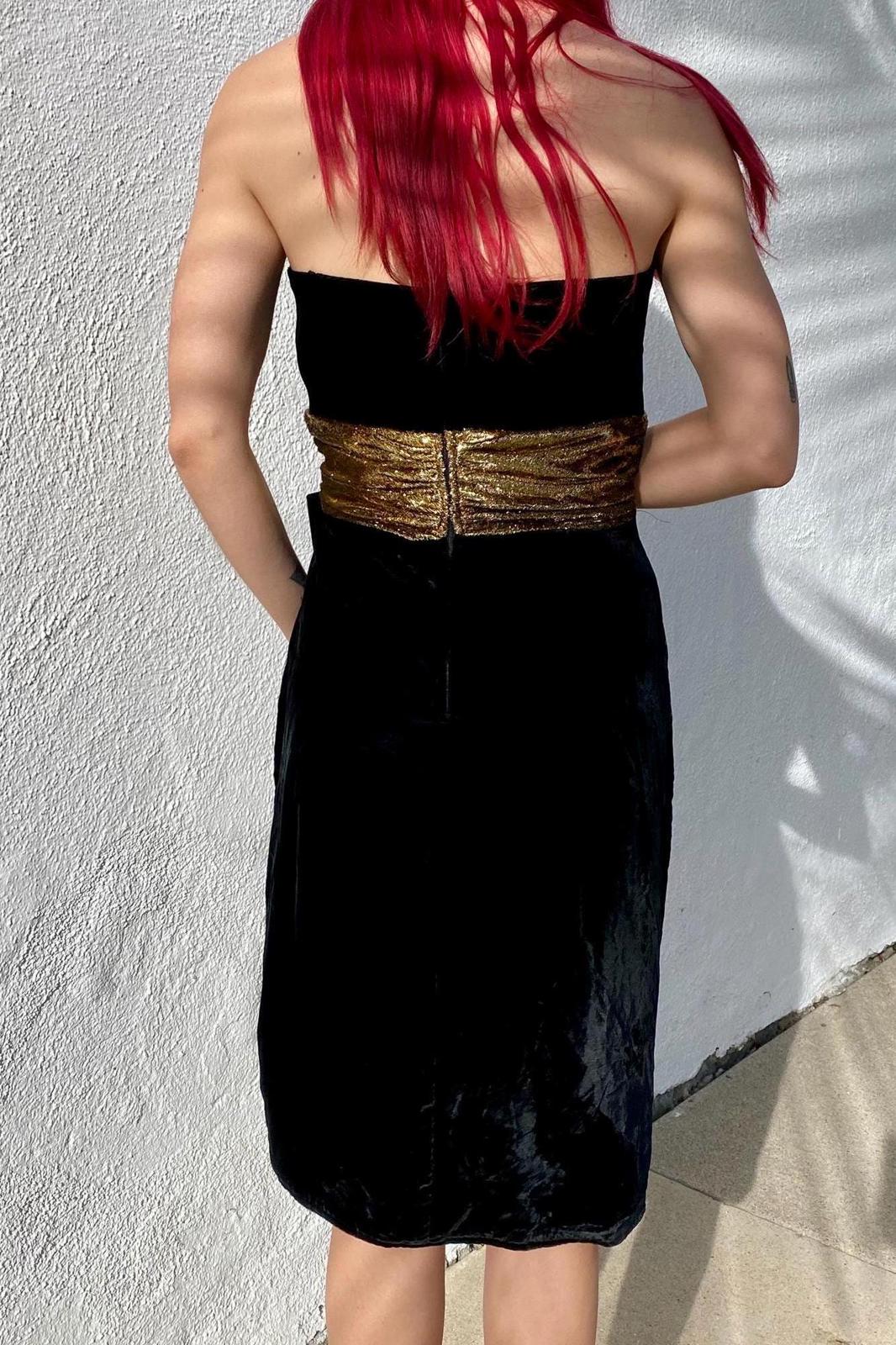 VTG 90s Black Velvet Party Dress