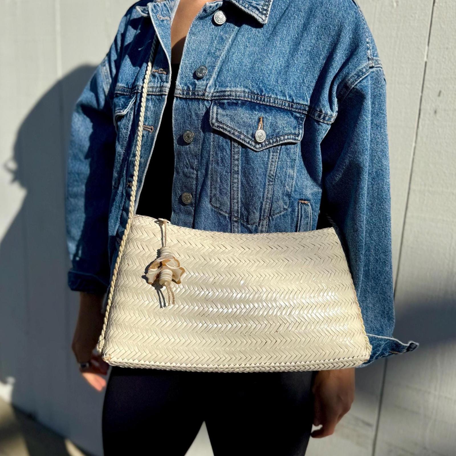 Vintage Saks Fifth Avenue Woven Straw Purse