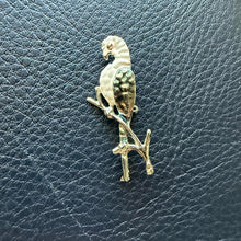 Load image into Gallery viewer, White Parrot Brooch | Vintage Silver Tone Bird Pin | Gift
