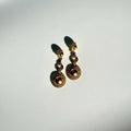Vintage 80s Gold Tone Drop Earrings