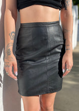 Load image into Gallery viewer, Vintage Black Leather Mini Skirt
