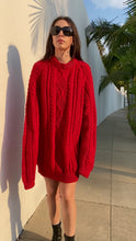 Load and play video in Gallery viewer, Vintage Irish Fishermans Sweater in Red
