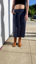 Load and play video in Gallery viewer, Vintage 70s/80s Navy Blue Midi Skirt
