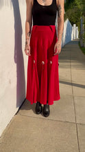 Load and play video in Gallery viewer, Vintage Western Wear Red Skirt with Concho Details
