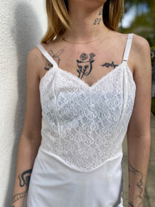 Vintage White Lace Slip (XS)