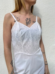 Vintage White Lace Slip (XS)